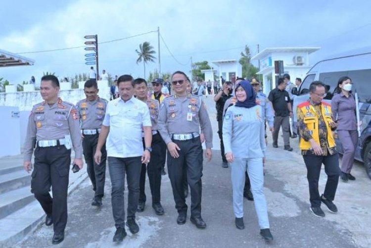 Dalam rangka mudik lebaran 2023, Jasa Raharja bersama kementerian Perhubungan dan Korlantas Polri melakukan pengecekan jalur mudik di sepanjang Pantai Selatan, Jawa Barat