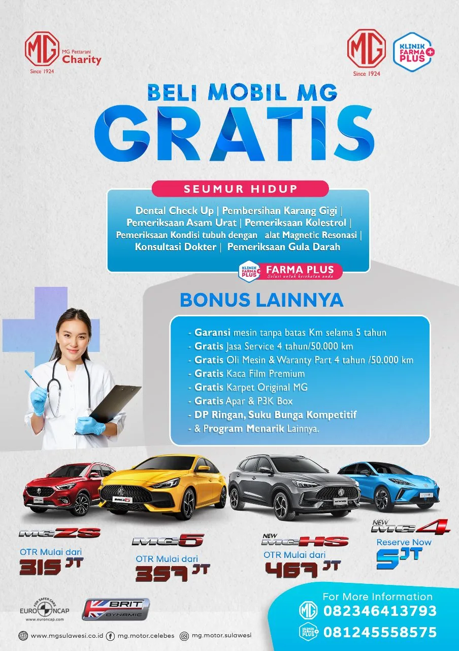 MG Motor Gandeng Klinik Farma Plus Hadirkan Layanan Kesehatan Gratis