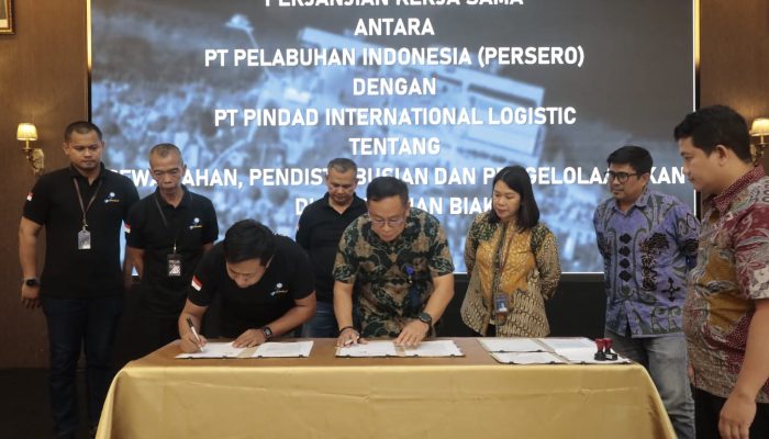 Sinergi BUMN, Pelindo dan Pindad Teken Perjanjian Kerja Sama