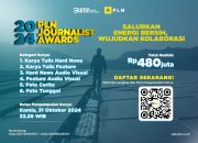 Pendaftaran PLN _Journalist Award_ 2024 Tinggal Sebulan Lagi, Kirimkan Karya Jurnalistik Terbaikmu!