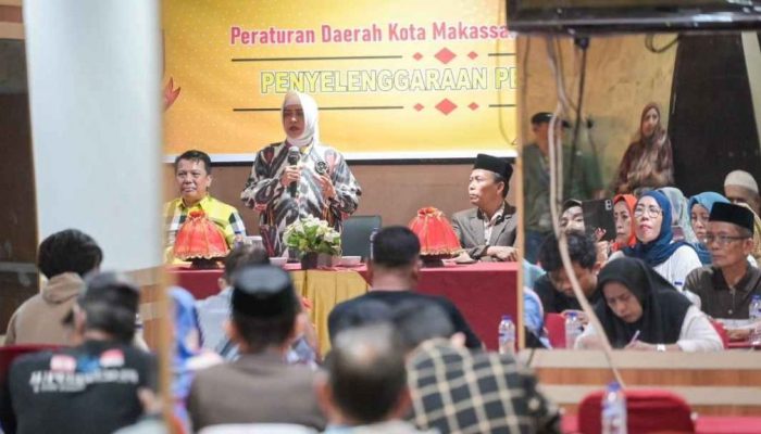 Ketua TP PKK Kota Makassar Dorong Peningkatan Kualitas Pendidikan, saat Giat Sosper Legislator DPRD Wahab Tahir