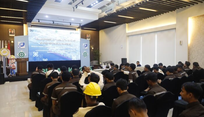 Tingkatkan Kesadaran K3, Pelindo Gelar Awareness untuk TKBM dan TK Bagasi Pelabuhan Makassar
