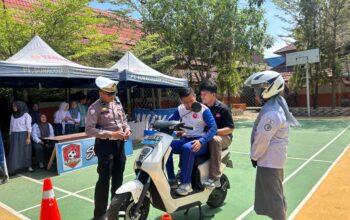 Asmo Sulsel Ajak SMKN 4 Gowa untuk Riding Test Honda EM1 dalam Kegiatan Edukasi Safety Riding
