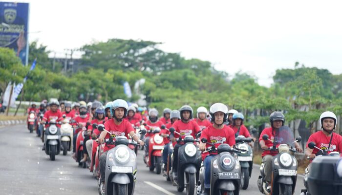 Ratusan Pecinta Scoopy Meriahkan Scoopy City Ride Bersama Asmo Sulsel