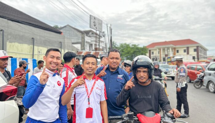 Asmo Sulsel Kembali Dukung Polres Gowa Gelar Teguran Simpatik, Berikan 10 Helm Gratis untuk Pengendara