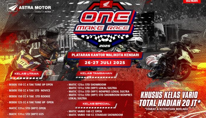 Astra Motor Sulsel Akan Menggelar Honda One Make Race, Siap Guncang Kendari Pada Akhir Juli dengan Total Hadiah Hingga 20 Juta