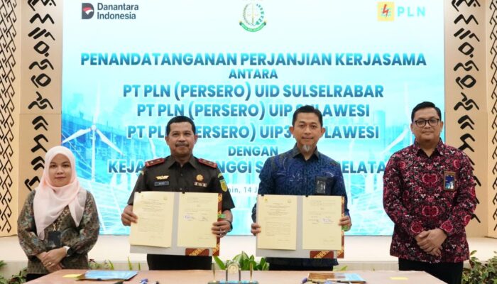 Listrik Untuk Rakyat, PLN UID Sulselrabar Teken PKS dengan Kejaksaan Tinggi se-Sulselrabar untuk Wujudkan Kedaulatan Energi