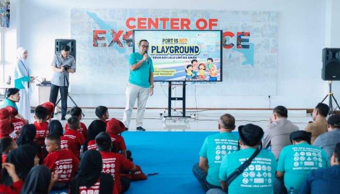 Pelindo Gelar Edukasi Keselamatan Anak di Pelabuhan TPK New Makassar