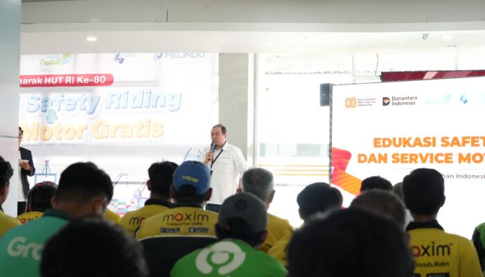 HUT Kemerdekaan RI, Pelindo Gelar Edukasi Safety Riding 80 Ojol di Makassar