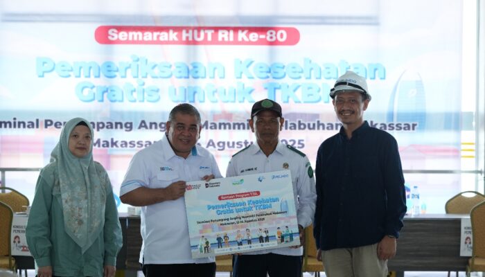 Meriahkan HUT RI ke-80, Pelindo Gelar Pemeriksaan Kesehatan Gratis 500 TKBM Pelabuhan Makassar