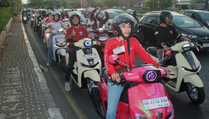 Asmo Sulsel Gelar Convoy Merdeka dengan Honda Stylo 160 di HUT RI ke-80