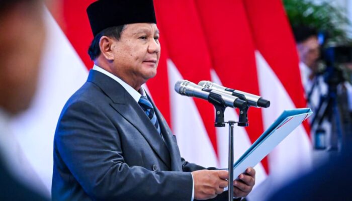 Presiden Prabowo Subianto Melantik Empat Menteri dan Satu Wakil Menteri Baru Kabinet Merah Putih di Istana Negara.