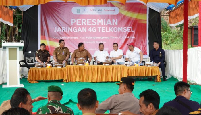 Telkomsel Resmikan BTS 4G di Kaleko’mara Takalar, Dorong Akses Digital hingga Pedesaan