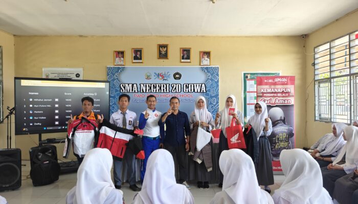 Astra Motor Sulsel Gelar Edukasi Safety Riding di SMAN 20 Gowa Bersama Polres Gowa