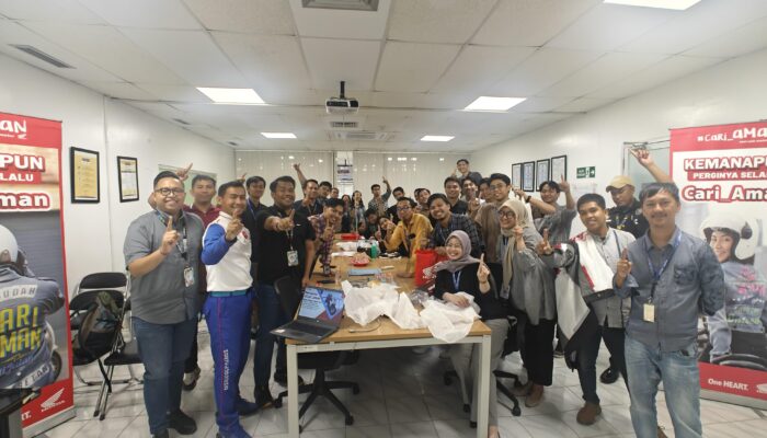 Asmo Sulsel Edukasi Safety Riding untuk Karyawan Nippon Indosari, Kenalkan Honda CUV-e