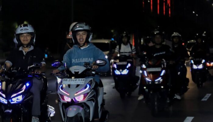 Asmo Sulsel Kembali Gelar Nocturnity Riding, Ajak MVC Vario Makassar Nikmati Riding Malam Penuh Gaya