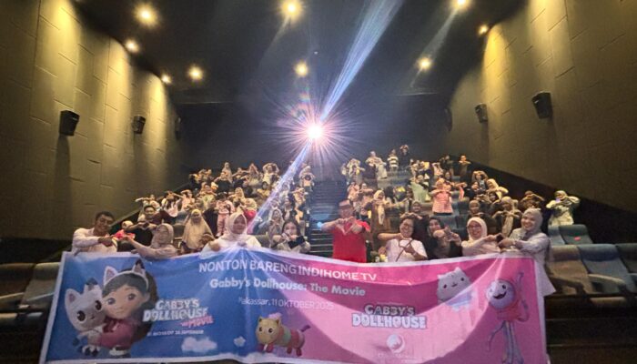 IndiHome Ajak Pelanggan Nobar “Gabby’s Dollhouse The Movie” di Makassar, Hadirkan Momen Keluarga yang Hangat