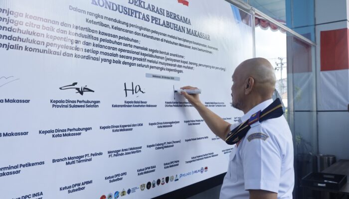 Dukung Kondusifitas Pelabuhan Makassar, Lintas Instansi Teken Deklarasi Bersama