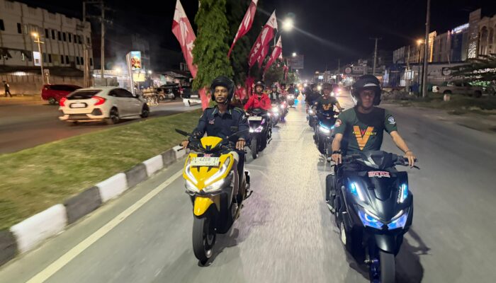 Asmo Sulsel Ajak Komunitas Honda Jelajahi Kendari Lewat Vario Night Ride
