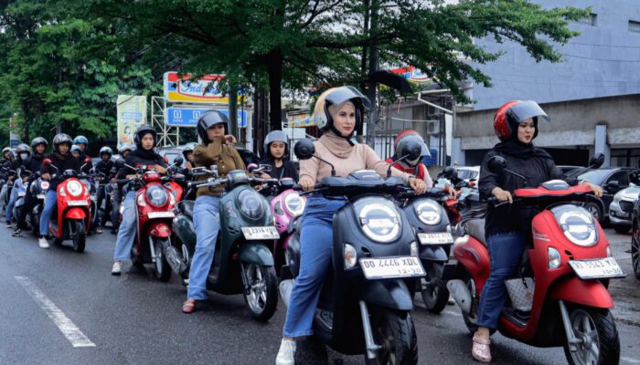 Asmo Sulsel Gelar Scoopy Girls Match & Style, Perpaduan Riding Aman dan Ekspresi Gaya Anak Muda Makassar