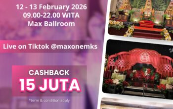 MaxOne Makassar Hadirkan “With Love Fest” Wedding Expo 2026, Cashback Hingga 15 Juta Rupiah
