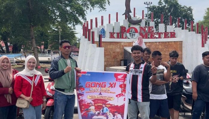 Asmo Sulsel Gelar Gong Xi City Ride, Rayakan Imlek 2026 Bersama Komunitas Honda di Bone