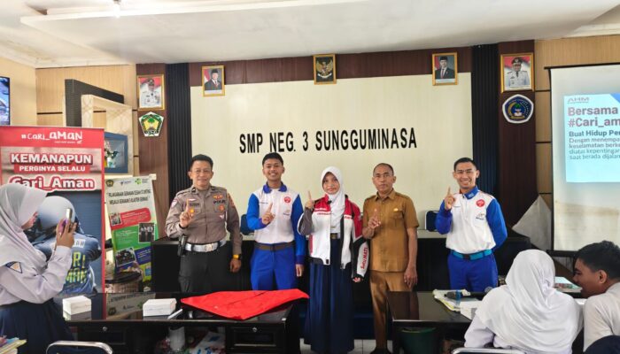 Asmo Sulsel Edukasi 50 Siswa SMPN 3 Sungguminasa Gowa, Tanamkan Kesadaran Safety Riding Sejak Dini