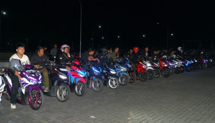 Asmo Sulsel Gelar Honda Jagoan Community Night Ride, Libatkan 300 Bikers di Makassar