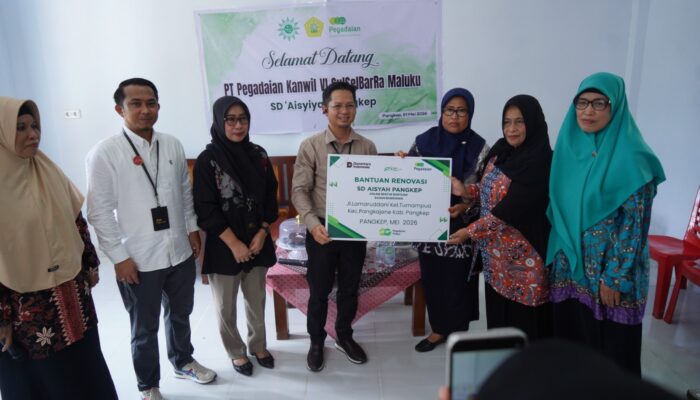 PT Pegadaian Kanwil VI Serahkan Bantuan Renovasi untuk SD Aisyiyah Pangkep