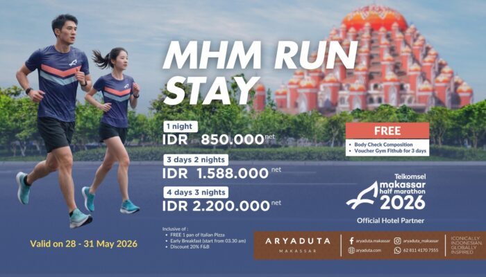 Aryaduta Makassar Jadi Official Partner Hotel Makassar Half Marathon 2026