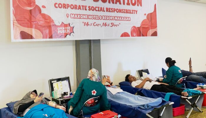MaxOne Hotel & Resort Makassar Gelar Donor Darah Rutin, Terkumpul 83 Kantong Darah untuk PMI Makassar