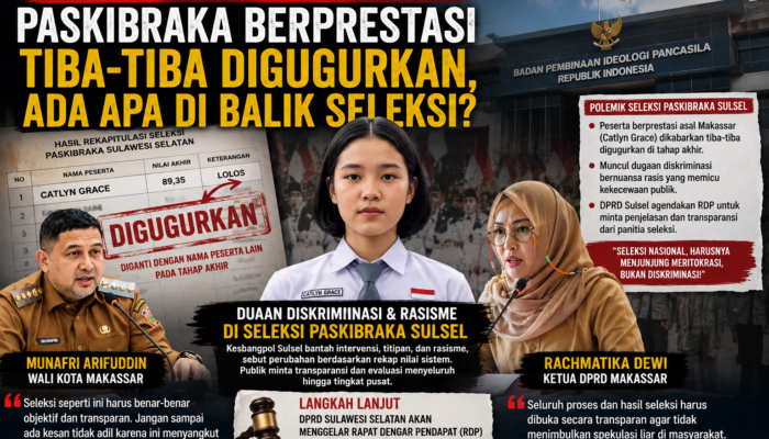 Dugaan Diskriminasi Warnai Seleksi Paskibraka Sulsel, Peserta Berprestasi Tiba-Tiba Digugurkan