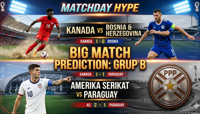 Analisis Prediksi Skor Piala Dunia 2026 Kanada vs Bosnia dan Amerika Serikat vs Paraguay