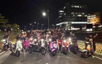 Night Ride Bareng HASCI, Asmo Sulsel Ajak Komunitas Honda Stylo Nikmati Malam Makassar