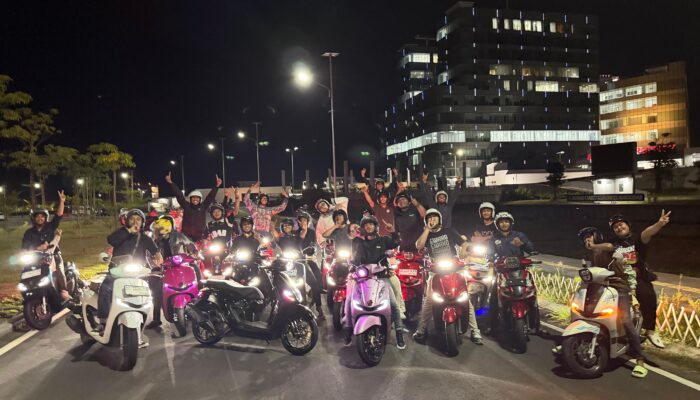 Night Ride Bareng HASCI, Asmo Sulsel Ajak Komunitas Honda Stylo Nikmati Malam Makassar