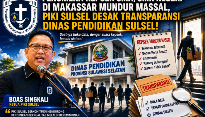 Fenomena Kepala Sekolah SMA-SMK Negeri di Makassar Mundur Massal, PIKI Sulsel Desak Transparansi Dinas Pendidikan