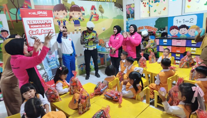 Asmo Sulsel Tanamkan Budaya #Cari_Aman Sejak Dini pada Siswa TK di Gowa