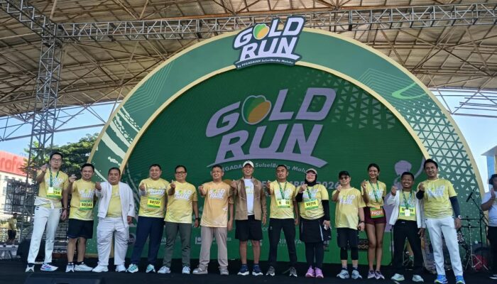Gold Run Pegadaian Makassar Padukan Olahraga, Edukasi Keuangan, dan Kepedulian Lingkungan