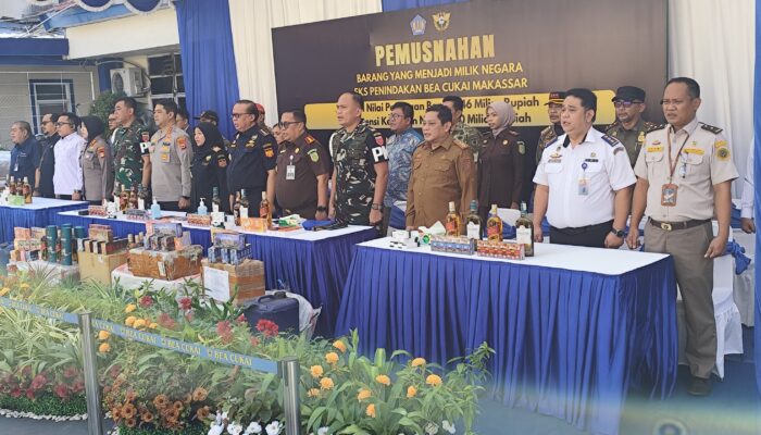 Pemusnahan Barang Ilegal Bea Cukai Makassar Capai Rp46 Miliar