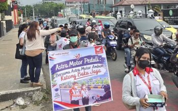 Peduli Kabut Asap, Astra Motor Ambon Bagikan Masker Gratis